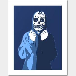 Skull face guy cartoon design Posters and Art